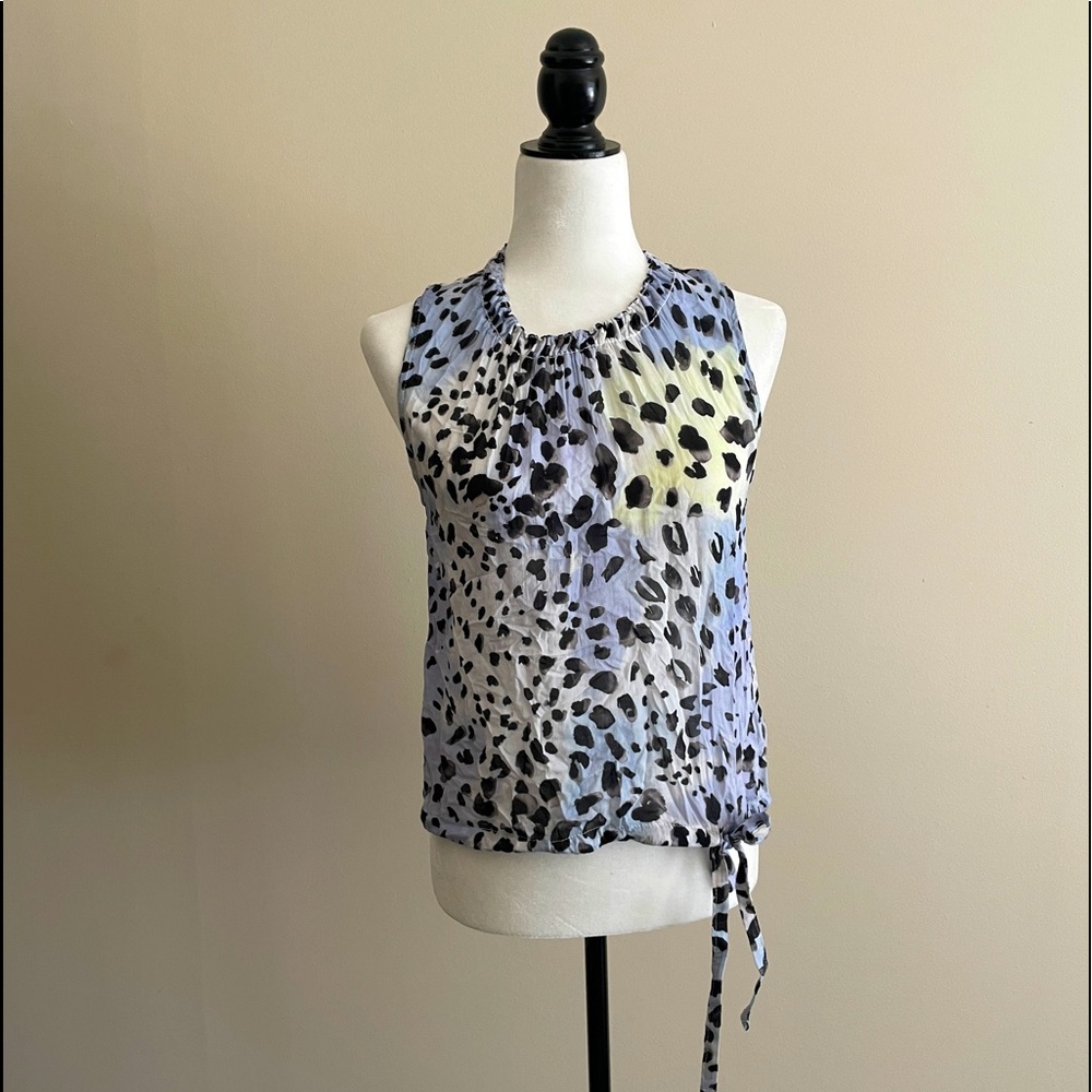 NWT Cloth and Stone Funky leopard print top